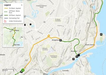 Empire State Trail - Kingston Section map